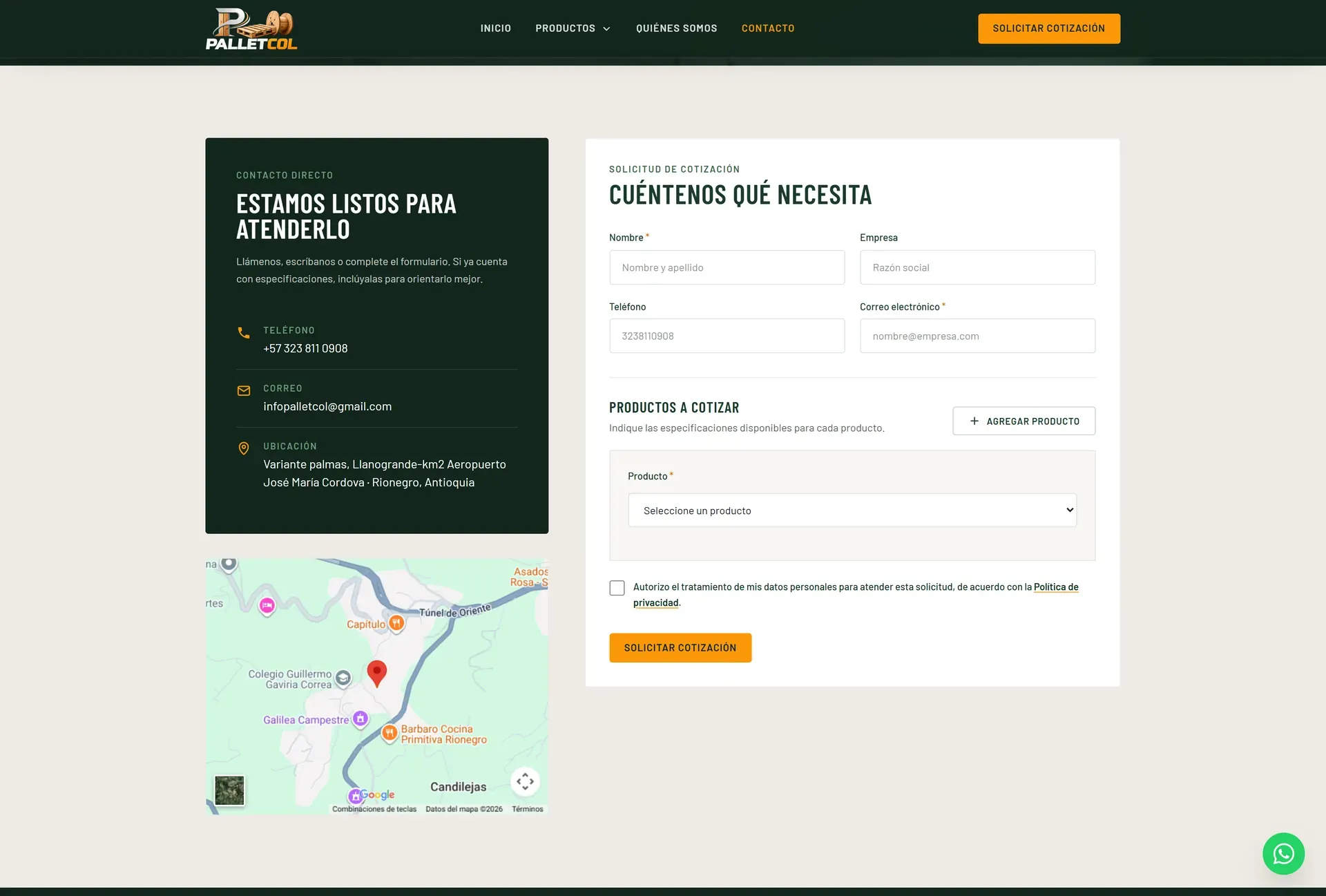 Palletcol screenshot 2