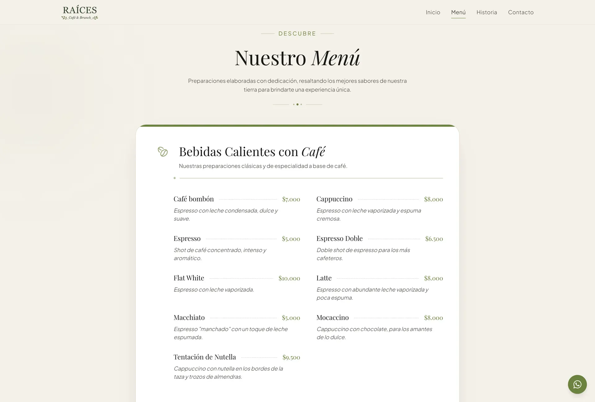 Raíces Café screenshot 2